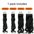 thumbnail image 4 of SHCKE 4 Pieces/set Clip In Hair Extensions 18 Inch Curly Hair Extensions Thickned Hair Extensions Synthetic Fiber Hair Extensions for Women Dark Black, 4 of 5