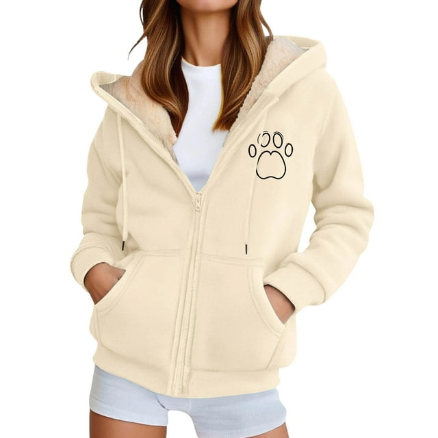 Krdevn Plus Size Heavyweight Hooded Jacket Winter Warm Lined Outerwear Cozy Open Front Cardigan Style Coat,Size:M