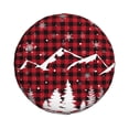 thumbnail image 3 of Rv Spare Tire Cover 17 inch - Christmas Tree Buffalo Plaid Tire Covers for Trailers, Adjustable Camper Spare Tire Cover, 3 of 7