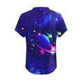 thumbnail image 3 of Fesfesfes Women Tops Women's Fashion Casual Print Astral V-neck Short Sleeve T-shirt Fitted Shirts for Women 3XL(US:14), 3 of 5