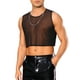 thumbnail image 4 of INSPIRAR CHIC Camisetas sin mangas para hombres, diseño transparente y ligero, chaleco de malla sin mangas XL negro, 4 of 6