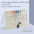 thumbnail image 3 of Yayeee Toggle Light Switch Wall Plate 3-Gang 6.37"x4.48" Decorative Outlet Cover, Black Astronaut, 3 of 7