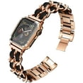 thumbnail image 2 of Compatible con Apple Watch Band 38 mm 40 mm 42 mm 44 mm con protector de pantalla para mujer, pulsera de joyería, correa de metal con 2 fundas brillantes para iWatch Series 6 5 4 3 2 1 Adepaton WMZL-991-17, 2 of 7