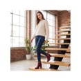 thumbnail image 5 of BLISSFUL STEP Women's Ankle Boots Chunky Block Heel Round Toe Heart Buckle Faux Suede Boots Burgundy 7, 5 of 7