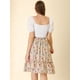 thumbnail image 5 of Falda midi floral fluida Allegra K Mujer Multicolor L, 5 of 6