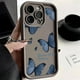 thumbnail image 3 of Funda de silicona con diseño de mariposa retro para iPhone 16, 15, 14 Pro Max Plus, 11, 12, 13 Pro, XS, 7, 8 Plus, SE, 2, X, XR, a prueba de golpes, 3 of 5