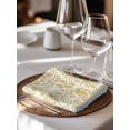 thumbnail image 6 of Yellow Flowers Cloth Napkins Set of 4 Reusable Dinner Napkins, Country Pastoral Floral Leaves Vines Cocktail Napkin Washable Table Napkins for Wedding/Holiday Party/Baby Shower 20"x20", 6 of 7