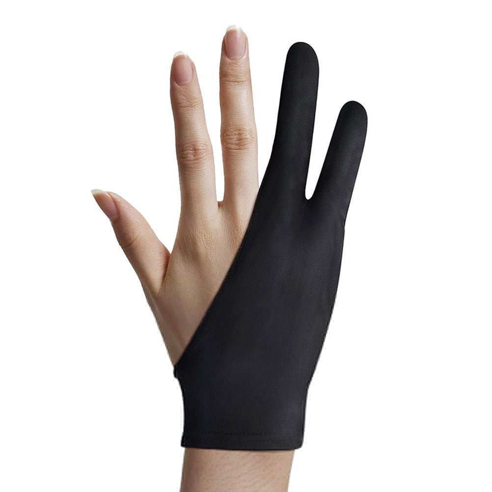 1PC Two Finger Anti-fouling Glove For Artist Drawing & Pen Graphic Tablet Pad LD 