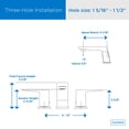 thumbnail image 2 of Danze D304162BN Brushed Nickel Finish Mid-town Widespread Lavatory Faucet With Straight Spout, 2 of 3