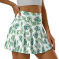 thumbnail image 5 of HELLHERO Green Monstera Leaves Built-in Shorts Golf Skirts, 2 Side Pockets with Pockets Polyester Spandex Active Skort for Tennis Yoga Pickleball, 5 of 9