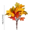 thumbnail image 3 of Artificial Maple Leaves - 13.78" Realistic Fall Foliage Stems for Wedding Decor & Home Centerpieces - Bendable Silk Autumn Leaves for DIY Arrangements, 3 of 6
