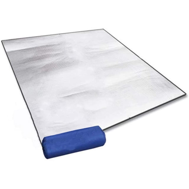 Estera de camping Manta de lámina de espuma para acampar 150x200 cm Almohadilla de espuma Estera de lámina aislante Almohadilla para tienda de campaña Estera de camping térmica de aluminio para reflej