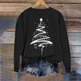 thumbnail image 2 of BLVB Christmas Sweatshirts for Women Christmas Tree Sweatshirt Long Sleeve Printed Crewneck Pullover Holiday Tops, 2 of 5
