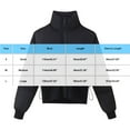 thumbnail image 2 of Stamzod Winter Jackets for Women Solid Color Long Sleeve Puffer Jacket Womens Casual Thicked Warm Cropped Jacket with Pocket Black M, 2 of 8