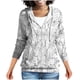 thumbnail image 2 of Heisall Womens Hoodies Spring Autumn Daily Wear Floral Print Raglan Sleeve Long Sleeve Fashion Casual Hooded with Pocket Zipper 2025 New Design Tops, 2 of 7