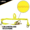 thumbnail image 3 of Car Carrier Tire Holder Basket Straps w/ Swivel Hooks & Ratchet - 4, 3 of 7