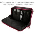 thumbnail image 3 of Nylon Multi-Compartment Convertible Backpack And Shoulder Bag Carrying Case For Microsoft Surface Book 2 / Surface Pro / Surface Laptop (13 Inches - 14 Inches) (Magenta), 3 of 6