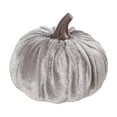 thumbnail image 2 of Taotanxi Small Velvet Pumpkins Fake Mini Pumpkin Faux Harvest Fabric Foam Pumpkin Thanksgiving Halloween Decor for Fall Decor Table Centerpiece Wedding Farmhouse Decoration(1 Pcs,Gray), 2 of 7