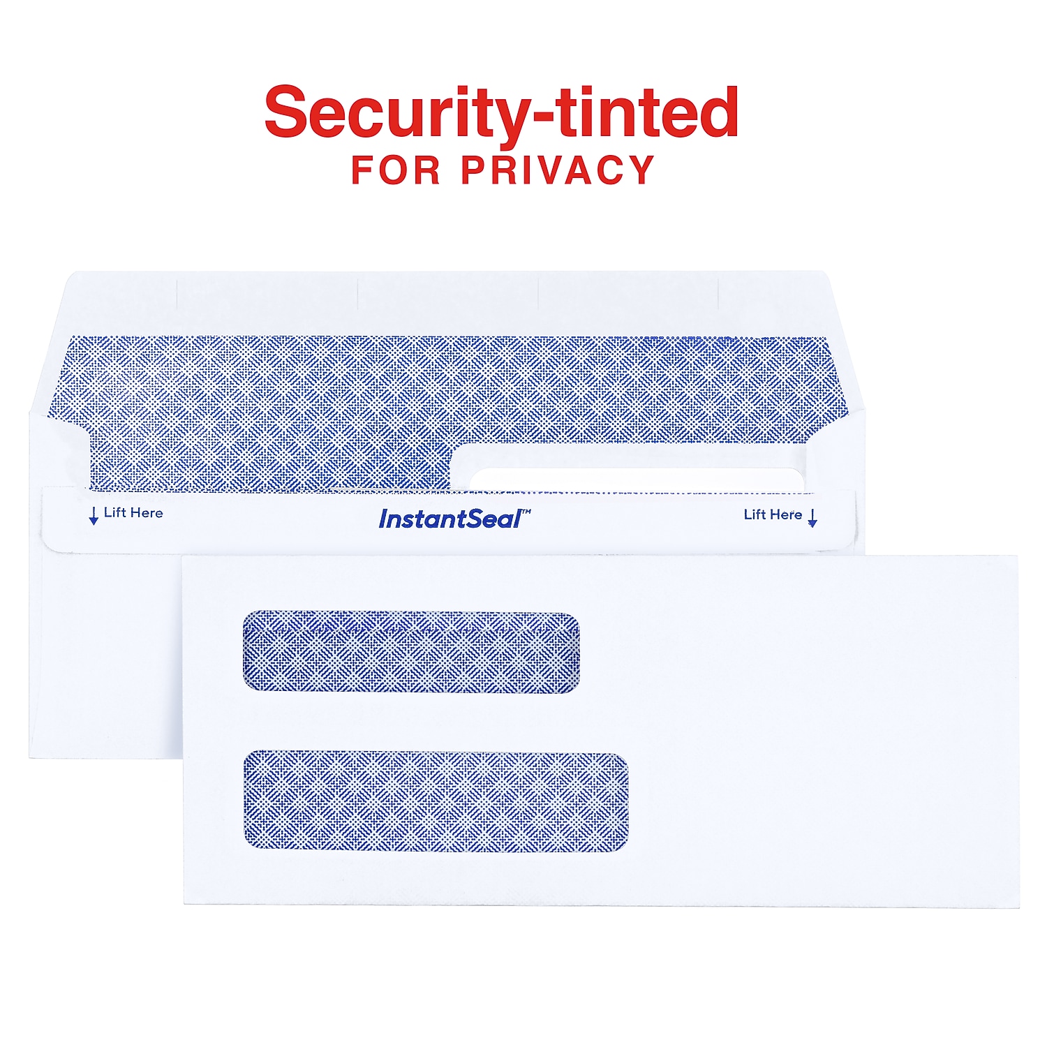 MyOfficeInnovations Reveal-n-Seal Security Tinted Dbl Window #8 5/8 Envelopes White 500/Bx 1775860