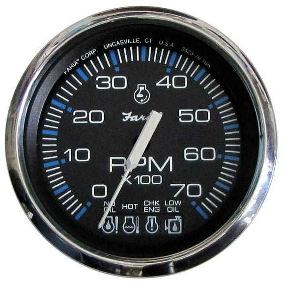 Faria Chesapeake Black SS 4" Tachometer w/Systemcheck Indicator - 700... [33750]