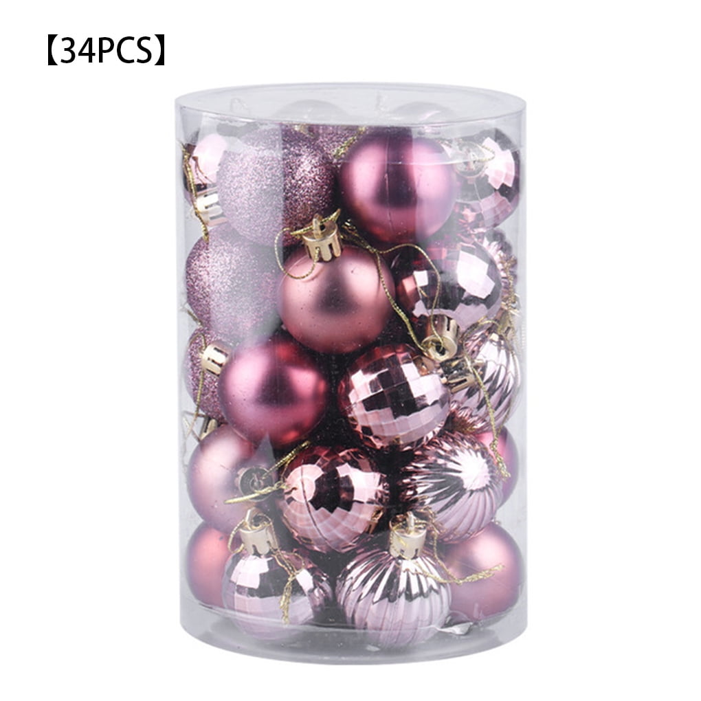 36pcs Christmas Tree Ornament Balls Mall bauble ceiling window hanging ornaments 