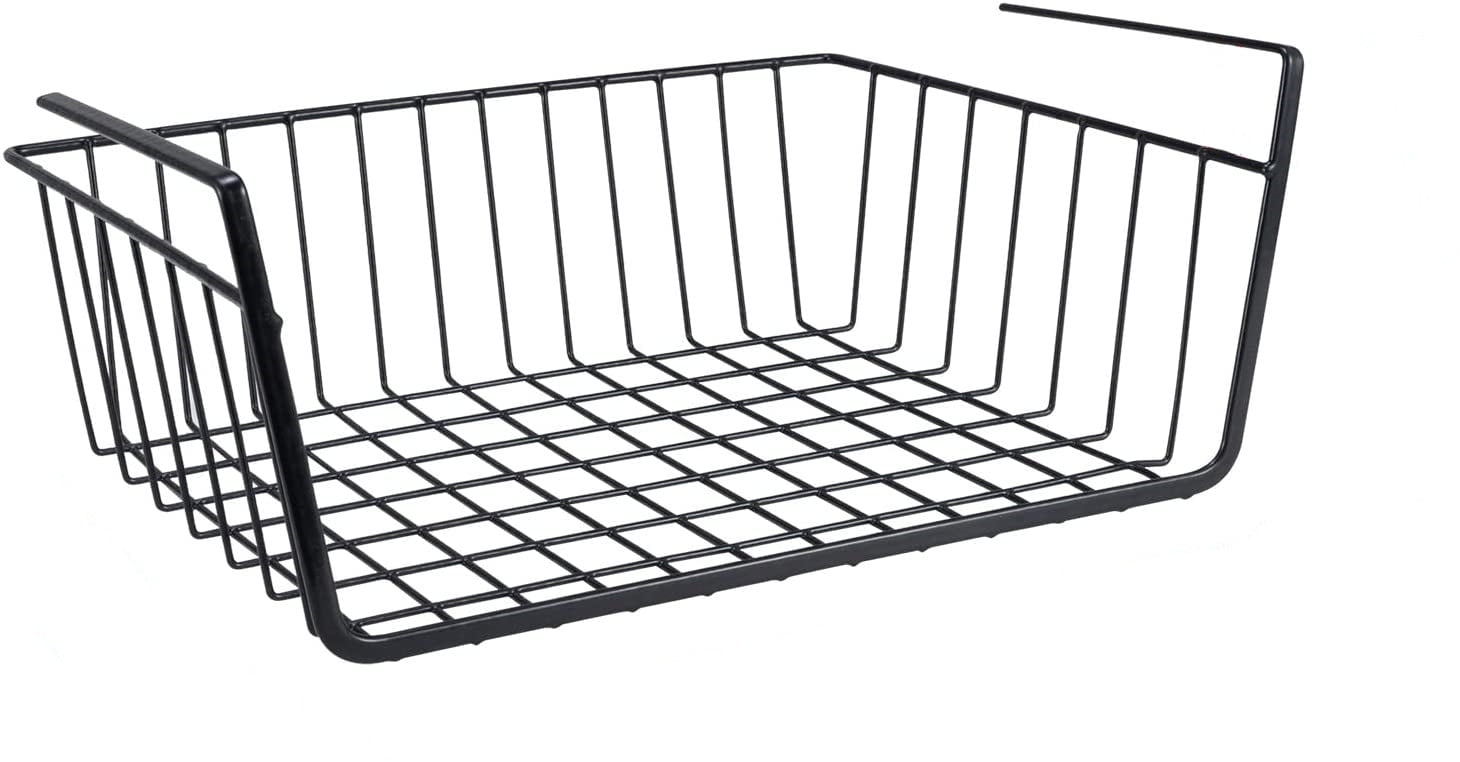 Large Hanging Under Shelf Storage Basket 1 Pack Under Desk