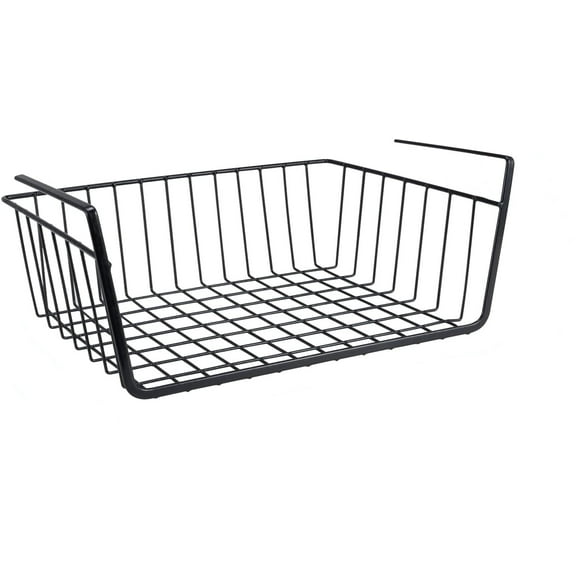 Artrylin Metal Under Shelf Storage Basket Storage Organizer for Kitchen, Bathroom, Office, Pantry Baskets Wire Shelf for Kitchen Cabinets, Black