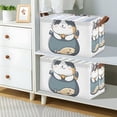 thumbnail image 2 of Yayeee Foldable Storage Basket for Shelves with Handles Waterproof Cloth Bins, Blue Cute Cat, 2 of 7