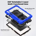 thumbnail image 3 of Funda para Samsung Galaxy Tab S11 (11 pulgadas) 2025 SM-X730/SM-X736B, funda protectora resistente a prueba de golpes con protector de pantalla, soporte giratorio de 360°, correa para mano, 3 of 9