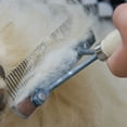 thumbnail image 4 of Trianu Long Tooth Grooming Rake Large Dog Rake Brush Steel Shedding Comb for German Shepherds Golden Retriever Horse, 4 of 6