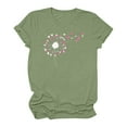 thumbnail image 7 of Herrnalise Valentines Day Shirts For Women Crewneck Pink Slim Fitted Short Sleeve T-Shirt Stretchy Bodycon Heart Prints Tee Tops Valentines Day Gifts For Her, 7 of 7