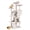 CT-HZ54-Beige, variant on HarmonyStrings 54in Cat Tree, Multi-Level Cat Tower with Spacious Perch, 2 Cozy Caves, Scratching Posts, Climbing Ladder, 2 Plush Balls, Durable Pet House Furniture -CT-HZ54-Dark Gray