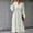 Green, variant on Women's Casual Dress, Striped V-Neck Long Sleeve Dress with Elastic Waist, Comfortable Work and Daily Wear Dress