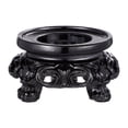 thumbnail image 1 of Black Resin Crystal Ball Stand for Decor Stably Hold Clear Sphere Perfect for Home Desktop Display, 1 of 8