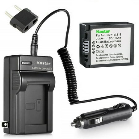 Kastar Battery (1-Pack) and Charger Kit for Panasonic DMW-BLB13 DMW-BLB13E DMW-BLB13GK and Panasonic DE-A49 DE-A49C work with Panasonic Lumix DMC-G1 DMC-G2 DMC-G10 DMC-GF1 DMC-GH1 Cameras