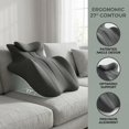 thumbnail image 2 of Ergonomic Contour Memory Foam Back Support Pillow for Reading & Bed Rest, Lumbar Support Pillow for Bed, Neck Support Pillow, Comfort Daily Relax Cushion, 2 of 8