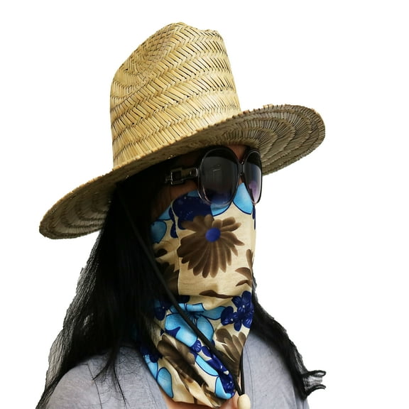 Womens Flower Neck Gaiter Face Bandana Unisex Covering Bandana Seamless Multifunctional Headwrap Balaclava