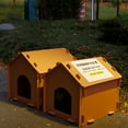 thumbnail image 5 of Lotpreco Outside Cat House Weatherproof Warm Cat Shelter Foldable Cat Outdoor House Collapsible Insulated Pet House for Indoor Outdoor Use, 5 of 9