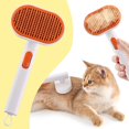thumbnail image 2 of [Pet Hair Removal Artifact] Double Comb for Cats and Dogs Self Cleaning and Hair Removal Comb Stroking Cats' Hair is Integrated Easy Hair Removal without Hair Fly, 2 of 5