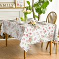 thumbnail image 3 of Easter Tablecloth 60×60 Inch, Bunny Ear Flowers Spring Washable Table Cover for Party Picnic Dinner Decor, 3 of 6