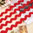 thumbnail image 5 of 20mm 10 Yards Red Polyester Rick Rack Wave Bending Fringe Trim Braided Woven Fabric Ribbon for DIY Sewing, 5 of 8