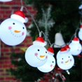 thumbnail image 2 of Luces LED de hadas con forma de muñeco de nieve y estrellas para jardín, hogar, boda, fiesta de Navidad, funciona con pilas, metal, blanco cálido, 2 of 5