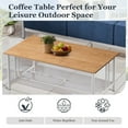 thumbnail image 4 of PARKWELL Outdoor Rectangular Dining Table,Patio Heavy-Duty Metal Frame Table with Polywood Top,Waterproof, Sunproof, Rust-Resistant for Porch Balcony Backyard,White, 4 of 7