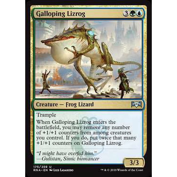 MtG Ravnica Allegiance Uncommon Galloping Lizrog #175