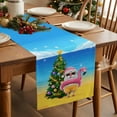 thumbnail image 3 of Coastal Christmas Dresser Scarf Farmhouse, Dining Table Decorations for Wedding/Parties, Flamingo Santa Ocean Beach Nautical Table Runner 108 Inches Long for Kitchen Dining, 13 x 108 In, 3 of 9