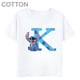 thumbnail image 5 of Camiseta de algodón para niños con letras ABCD y puntada blanca, camiseta con combinación de nombres para bebé, camiseta de dibujos animados Kawaii para niño y niña, top informal estilo Harajuku, 5 of 5