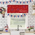 thumbnail image 3 of Independence Day Valance Curtains American Flag July 4th Patriotic Curtain Patriotic Stars Fireworks Red Kitchen Curtain Window Treatment Valances for Independence Day, Memorial Day 54x18 Inch, 3 of 5