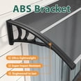 thumbnail image 6 of Macrout 78.2”x 37.8”Outdoor Window Awning Exterior with Polycarbonate Panels for Door Entrance, Air Conditioner, Front and Back Patio Door Canopy for Sun Shelter, UV, Rain, Snow Protection(Gray), 6 of 10
