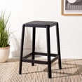 thumbnail image 4 of Safavieh Silus Coastal Backless Beechwood and Cane Stools, Black, 4 of 5