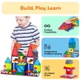 thumbnail image 5 of PicassoTiles Magnetic Brick Tiles Building Block Set, STEM Creative Construction Toy with Socket Spikes, Educational Imaginative Learning Kit, 5 of 10